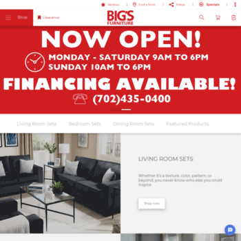 Bigsonline Com At Wi Big S Furniture Living Room Furniture Las