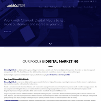 Веб сайт chinookdigitalmedia.com