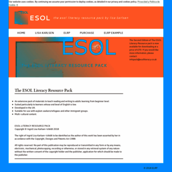 esolliteracy.co.uk at WI. The ESOL literacy resource pack by Lisa Karlsen -  home page