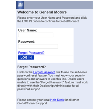 Gm Global Connect Vsp Official Login Page 100 Verified