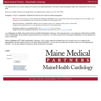 Maine Health Chart