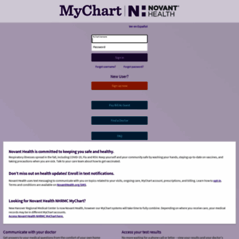 My Novant Chart Org