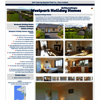 Spanishpointhomes Com At Wi Westpark Self Catering Holiday Homes